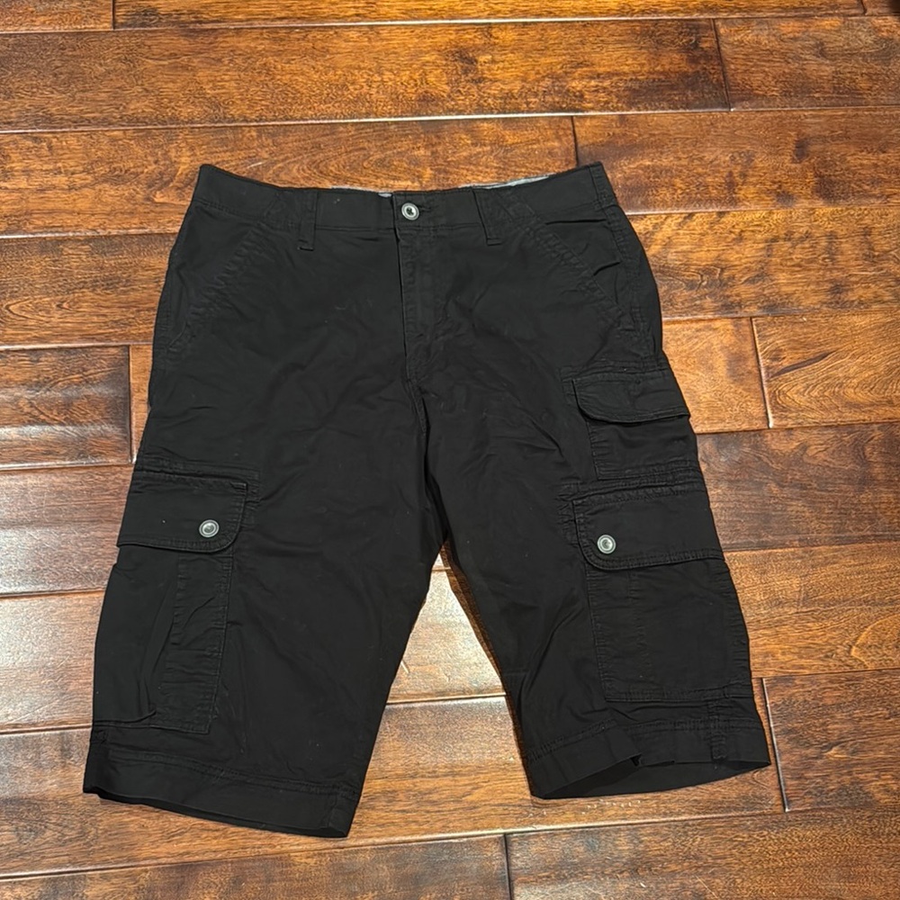 Oversized Black Cargo Shorts